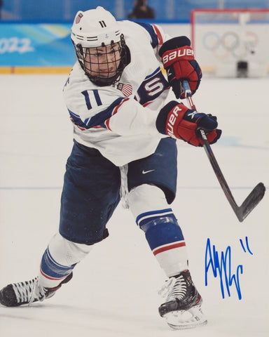 ABBY ROQUE SIGNED TEAM USA WOMEN'S HOCKEY 8X10 PHOTO