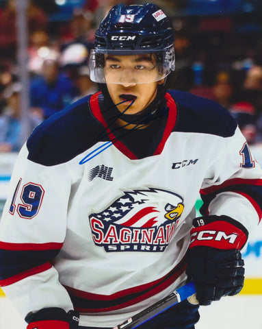 ZAYNE PAREKH SIGNED SAGINAW SPIRIT 8X10 PHOTO