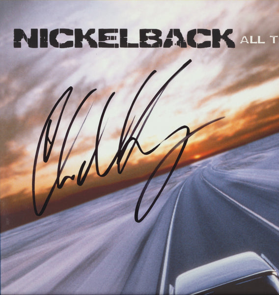 Nickelback 直筆サイン入りアートカード CHAD KROEGER SIGNED NICKELBACK ALL THE RIGHT REASONS VINYL RECORD