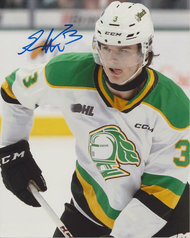 SAM DICKINSON SIGNED LONDON KNIGHTS 8X10 PHOTO