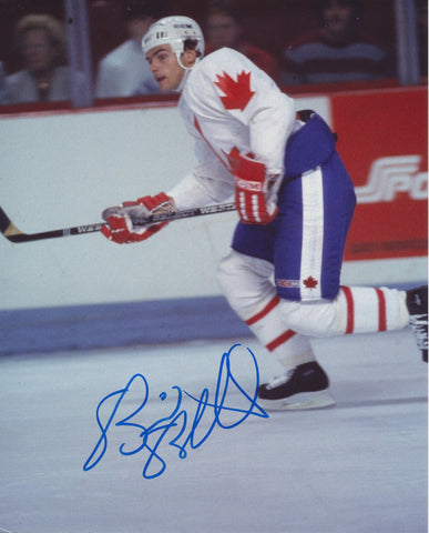 BRIAN BELLOWS SIGNED TEAM CANADA 8X10 PHOTO