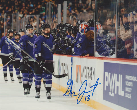 GRACE ZUMWINKLE SIGNED TEAM MINNESOTA PWHL 8X10 PHOTO