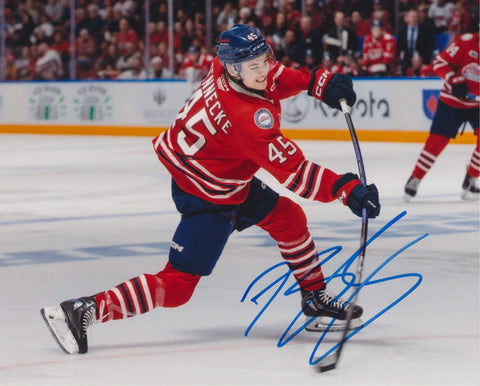 BECKETT SENNECKE SIGNED OSHAWA GENERALS 8X10 PHOTO
