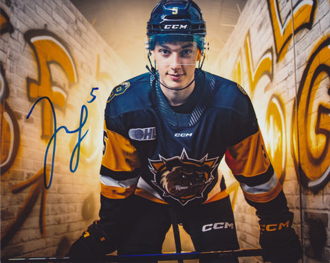 ADAM JIRICEK SIGNED BRANTFORD BULLDOGS 8X10 PHOTO