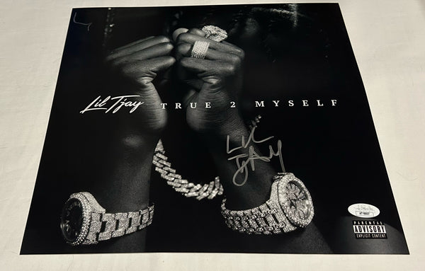 LIL TJAY SIGNED TRUE 2 MYSELF 12X12 PHOTO JSA – Overtime Autographs