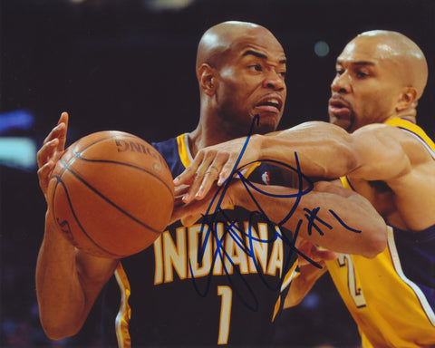 JARRETT JACK SIGNED INDIANA PACERS 8X10 PHOTO 3