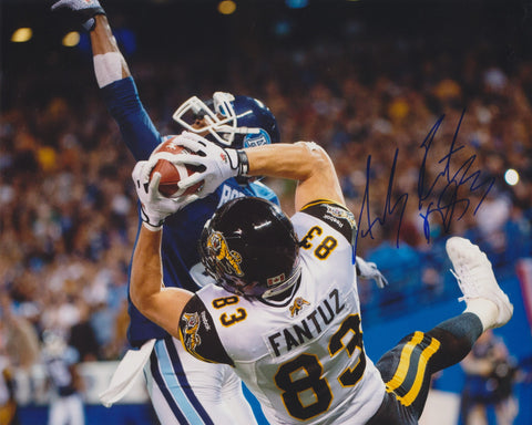 ANDY FANTUZ SIGNED HAMILTON TIGER CATS 8X10 PHOTO