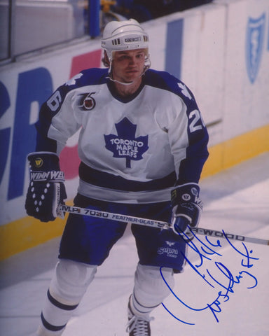 MIKE KRUSHELNYSKI SIGNED TORONTO MAPLE LEAFS 8X10 PHOTO