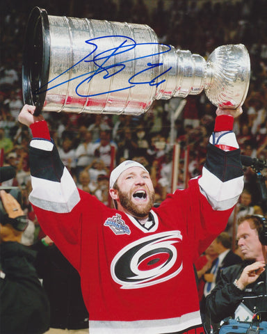 ERIK COLE SIGNED CAROLINA HURRICANES 8X10 PHOTO 2
