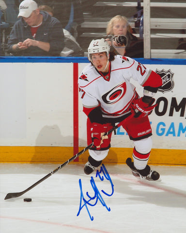 JUSTIN FAULK SIGNED CAROLINA HURRICANES 8X10 PHOTO 2
