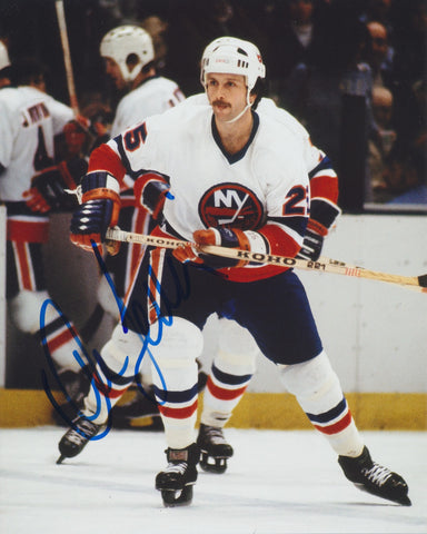 DAVE LEWIS SIGNED NEW YORK ISLANDERS 8X10 PHOTO