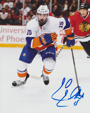 CAL CLUTTERBUCK SIGNED NEW YORK ISLANDERS 8X10 PHOTO