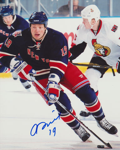 RUSLAN FEDOTENKO SIGNED NEW YORK RANGERS 8X10 PHOTO