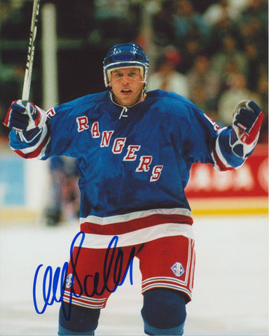 ULF SAMUELSSON SIGNED NEW YORK RANGERS 8X10 PHOTO
