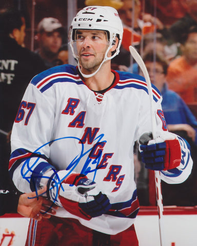 BENOIT POULIOT SIGNED NEW YORK RANGERS 8X10 PHOTO 2