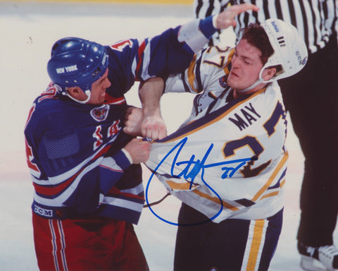 BRAD MAY SIGNED BUFFALO SABRES 8X10 PHOTO 2