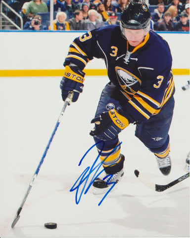 JORDAN LEOPOLD SIGNED BUFFALO SABRES 8X10 PHOTO
