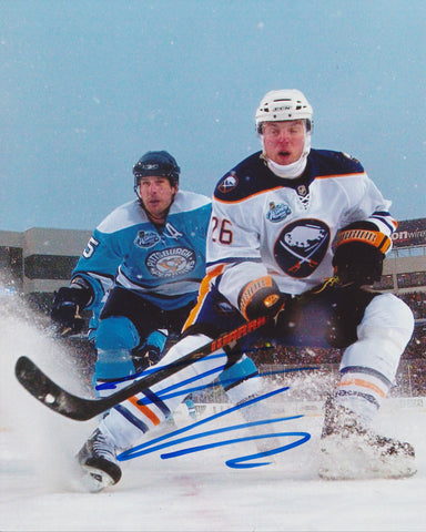 THOMAS VANEK SIGNED BUFFALO SABRES 8X10 PHOTO 4