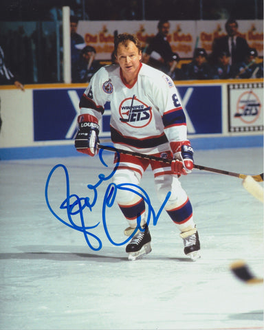 RANDY CARLYLE SIGNED WINNIPEG JETS 8X10 PHOTO