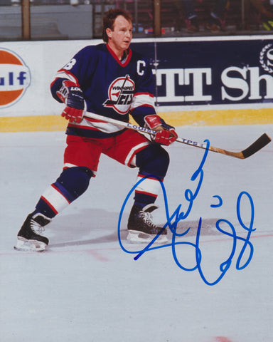 RANDY CARLYLE SIGNED WINNIPEG JETS 8X10 PHOTO 2