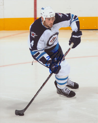 ZACH BOGOSIAN SIGNED WINNIPEG JETS 8X10 PHOTO 2