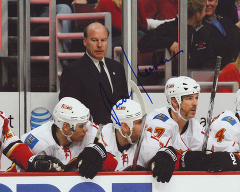 MIKE KEENAN SIGNED CALGARY FLAMES 8X10 PHOTO