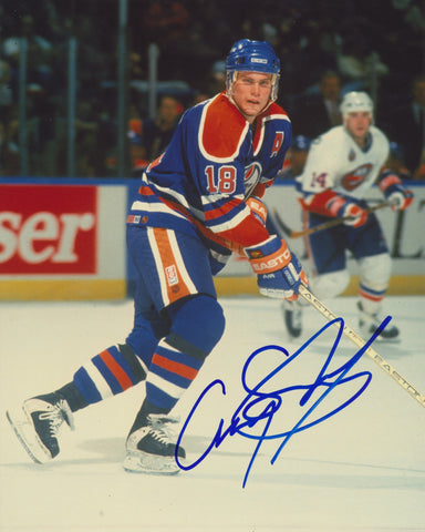 CRAIG SIMPSON SIGNED EDMONTON OILERS 8X10 PHOTO