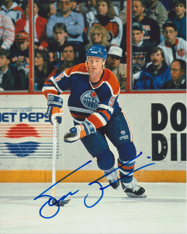 STEVE SMITH SIGNED EDMONTON OILERS 8X10 PHOTO