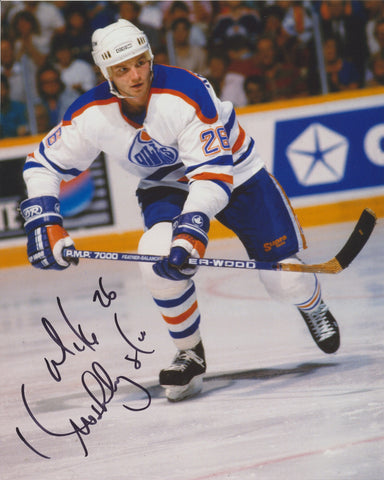MIKE KRUSHELNYSKI SIGNED EDMONTON OILERS 8X10 PHOTO