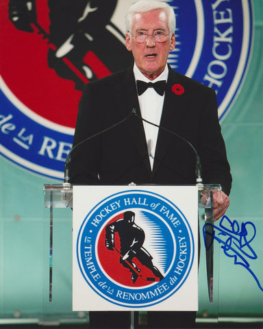 CLIFF FLETCHER SIGNED HOCKEY HALL OF FAME 8X10 PHOTO