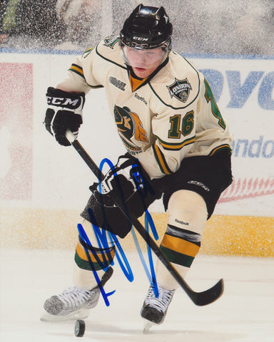 MAX DOMI SIGNED LONDON KNIGHTS 8X10 PHOTO