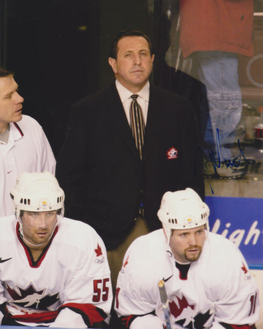 JACQUES MARTIN SIGNED TEAM CANADA 8X10 PHOTO