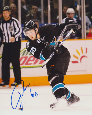 JASON DEMERS SIGNED SAN JOSE SHARKS 8X10 PHOTO 2