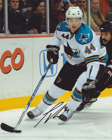 MARC EDOUARD-VLASIC SIGNED SAN JOSE SHARKS 8X10 PHOTO
