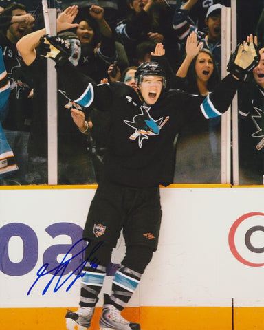 MARC EDOUARD-VLASIC SIGNED SAN JOSE SHARKS 8X10 PHOTO