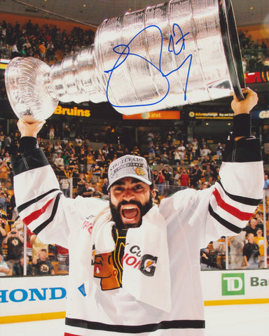 JOHNNY ODUYA SIGNED CHICAGO BLACKHAWKS 8X10 PHOTO