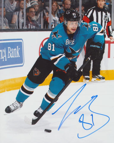 TYLER KENNEDY SIGNED SAN JOSE SHARKS 8X10 PHOTO