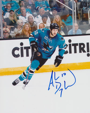 ANDREW DESJARDIN SIGNED SAN JOSE SHARKS 8X10 PHOTO