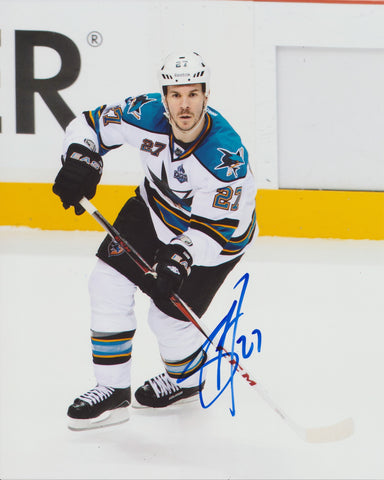 SCOTT HANNAN SIGNED SAN JOSE SHARKS 8X10 PHOTO