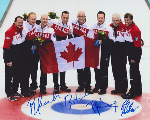 2014 TEAM CANADA OLYMPIC MEN'S CURLING TEAM SIGNED 8X10 PHOTO 2