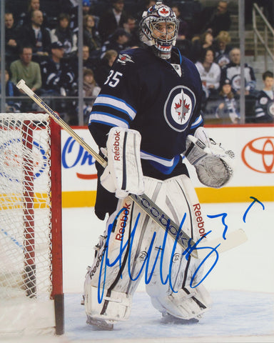 AL MONTOYA SIGNED WINNIPEG JETS 8X10 PHOTO