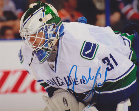 EDDIE LACK SIGNED VANCOUVER CANUCKS 8X10 PHOTO