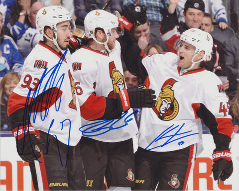 BOBBY RYAN MIKA ZIBINIJAD & CHRIS WIDEMAN SIGNED OTTAWA SENATORS 8X10 PHOTO