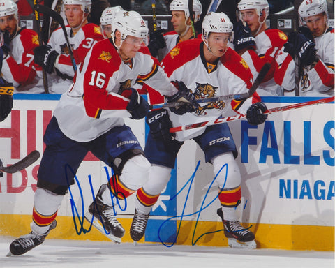 JONATHAN HUBERDEAU & ALEKSANDER BARKOV SIGNED FLORIDA PANTHERS 8X10 PHOTO 2