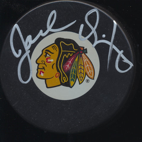 JOEL QUENNEVILLE SIGNED CHICAGO BLACKHAWKS PUCK 2