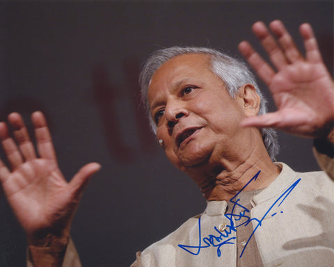 MUHAMMAD YUNUS SIGNED NOBEL PEACE PRIZE WINNER 8X10 PHOTO
