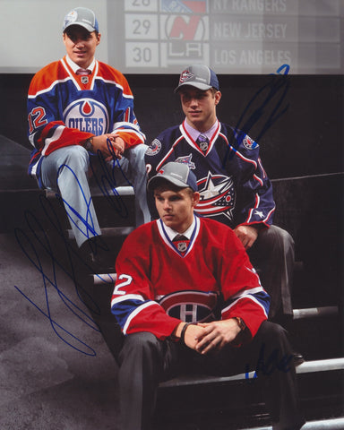 ALEX GALCHENYUK NAIL YAKUPOV & RYAN MURRAY SIGNED 8X10 PHOTO