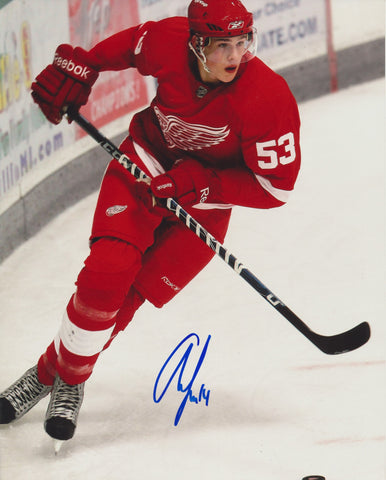 LOUIS-MARC AUBRY SIGNED DETROIT RED WINGS 8X10 PHOTO