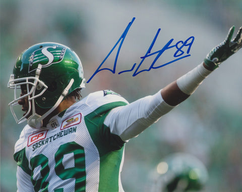 DURON CARTER SIGNED SASKATCHEWAN ROUGHRIDERS 8X10 PHOTO