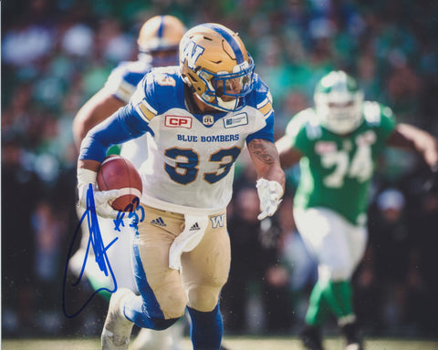 ANDREW HARRIS SIGNED WINNIPEG BLUE BOMBERS 8X10 PHOTO